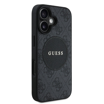 iPhone 16 Kılıf Guess Orjinal Lisanslı M-safe Şarj Özellikli Yazı Logolu Circle Classic Kılıf
