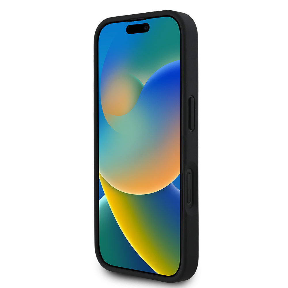 iPhone 16 Kılıf Guess Orjinal Lisanslı M-safe Şarj Özellikli Yazı Logolu Circle Classic Kılıf