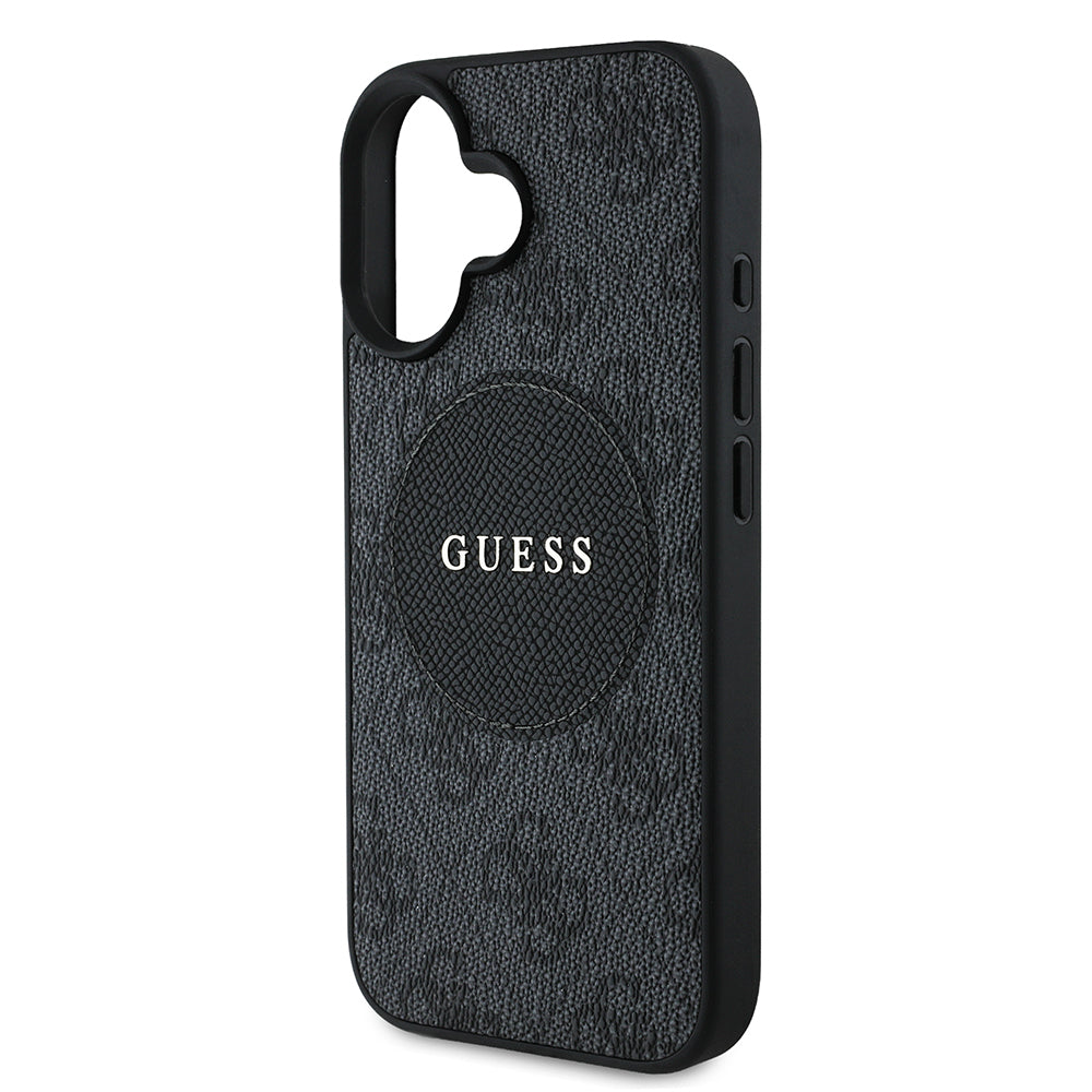 iPhone 16 Kılıf Guess Orjinal Lisanslı M-safe Şarj Özellikli Yazı Logolu Circle Classic Kılıf