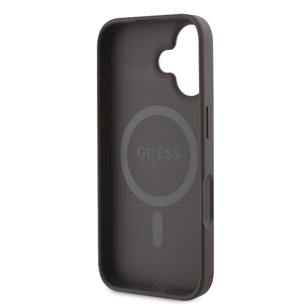 iPhone 16 Kılıf Guess Orjinal Lisanslı M-safe Şarj Özellikli Yazı Logolu Peony Kılıf