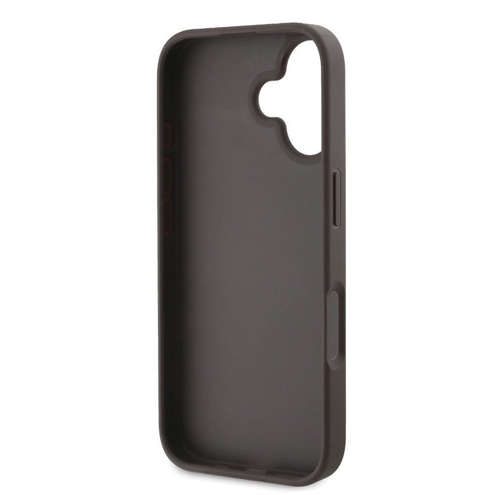 iPhone 16 Kılıf Guess Orjinal Lisanslı PU Deri Şerit Logo Dizaynlı Kılıf