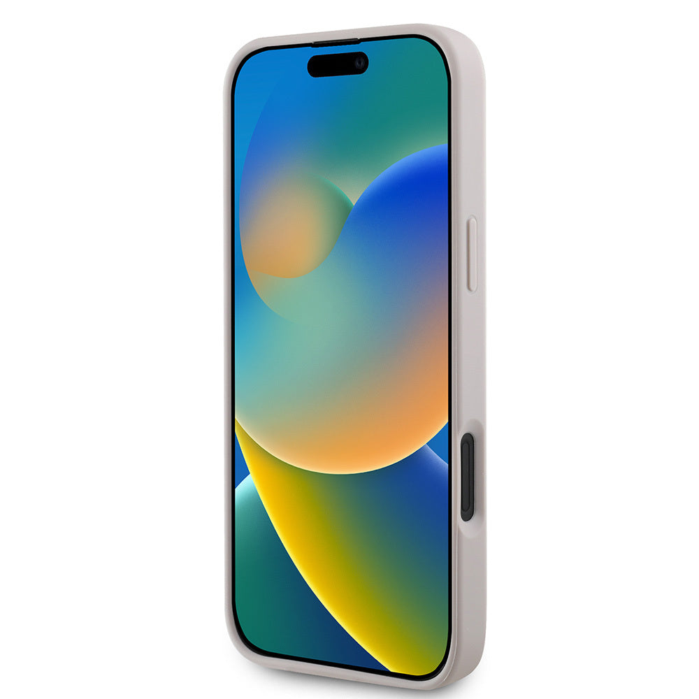 iPhone 16 Kılıf Guess Orjinal Lisanslı PU Deri Şerit Logo Dizaynlı Kılıf