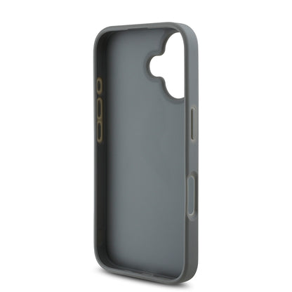 iPhone 16 Kılıf Guess Orjinal Lisanslı Taşlı Arka Yüzey Üçgen Logolu Kılıf