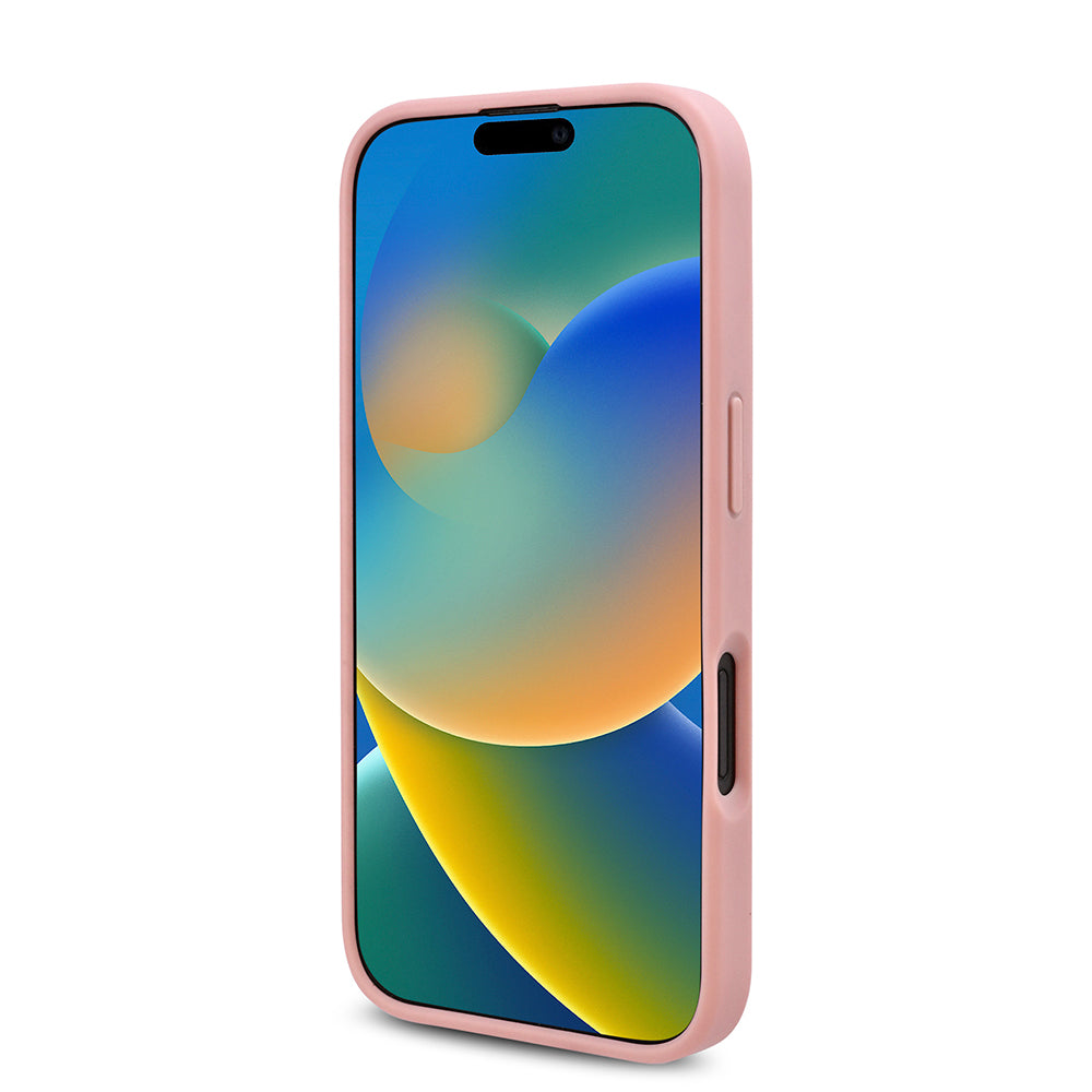 iPhone 16 Kılıf Guess Orjinal Lisanslı Taşlı Arka Yüzey Üçgen Logolu Kılıf