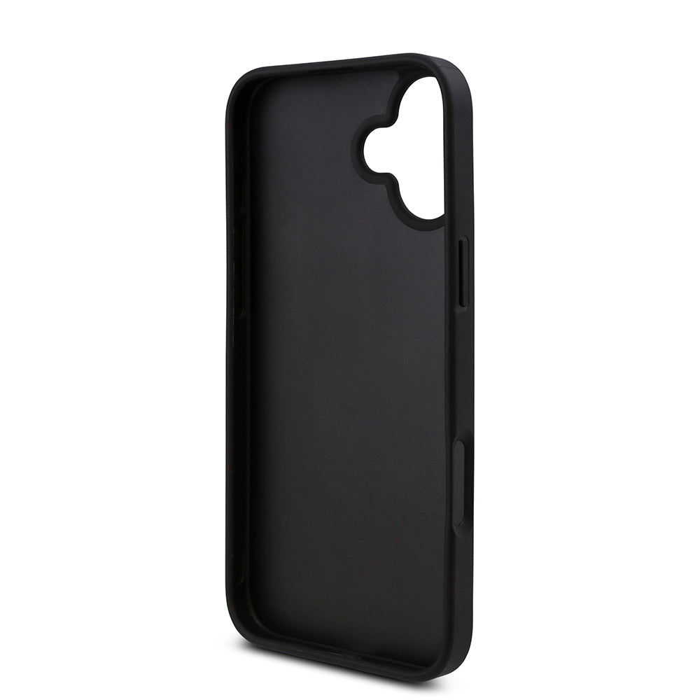 iPhone 16 Kılıf Guess Orjinal Lisanslı Taşlı Arka Yüzey Üçgen Logolu Kılıf