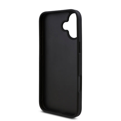 iPhone 16 Kılıf Guess Orjinal Lisanslı Taşlı Arka Yüzey Üçgen Logolu Kılıf
