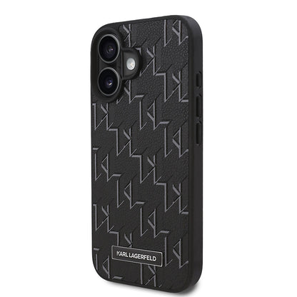 iPhone 16 Kılıf Karl Lagerfeld Orjinal Lisanslı M-safe Şarj Özellikli KL Yazılı Hot Stamp Kılıf