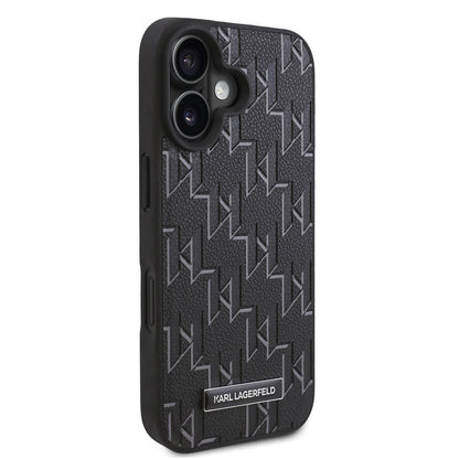 iPhone 16 Kılıf Karl Lagerfeld Orjinal Lisanslı M-safe Şarj Özellikli KL Yazılı Hot Stamp Kılıf
