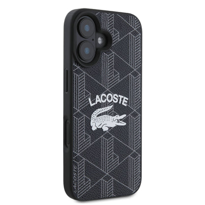 iPhone 16 Kılıf Lacoste Orjinal Lisanslı M-safe Şarj Özellikli Mono Vintage Logo Kılıf