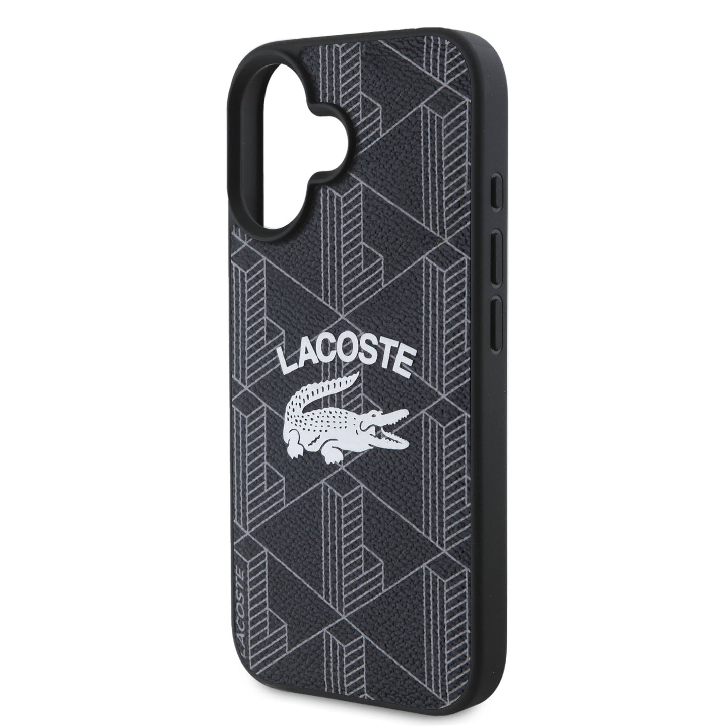 iPhone 16 Kılıf Lacoste Orjinal Lisanslı M-safe Şarj Özellikli Mono Vintage Logo Kılıf