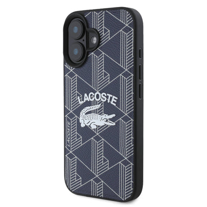iPhone 16 Kılıf Lacoste Orjinal Lisanslı M-safe Şarj Özellikli Mono Vintage Logo Kılıf