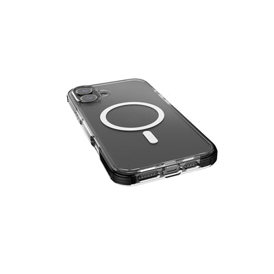 Apple iPhone 16 Kılıf Magsafe Şarj Özellikli Airbag Tasarımlı Raptic Clear Serisi Şeffaf Kapak Beyaz