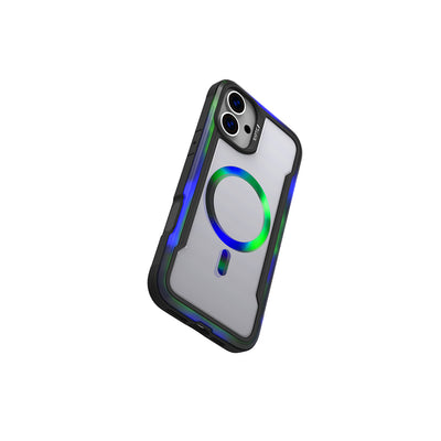Apple iPhone 16 Kılıf Magsafe Şarj Özellikli Airbagli Raptic Shield 2.0 Serisi Şeffaf Arka Yüzey Kapak Siyah