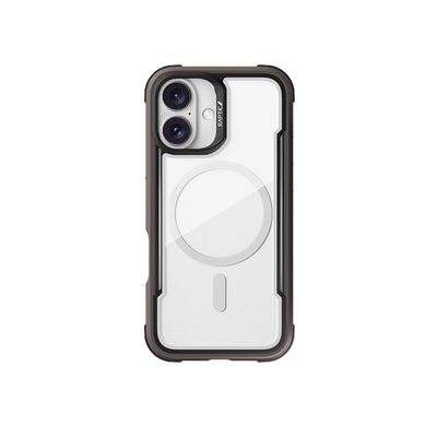 Apple iPhone 16 Kılıf M-safe Şarj Özellikli Airbagli Raptic Shield Serisi Şeffaf Arka Yüzey Kapak Kırmızı