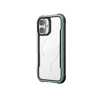 Apple iPhone 16 Kılıf M-safe Şarj Özellikli Airbagli Raptic Shield Serisi Şeffaf Arka Yüzey Kapak Kırmızı