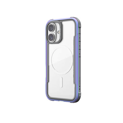 Apple iPhone 16 Kılıf M-safe Şarj Özellikli Airbagli Raptic Shield Serisi Şeffaf Arka Yüzey Kapak Kırmızı