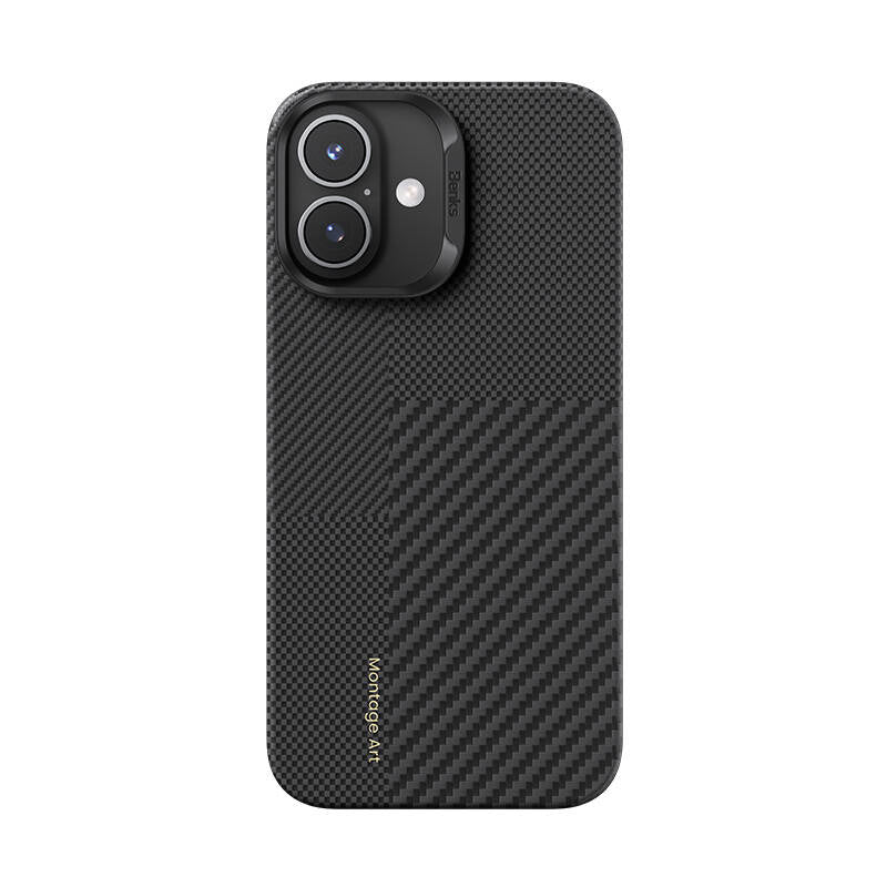 iPhone 16 Kılıf M-safe Şarj Özellikli Karbon Fiber Benks Montage ArmorAir Kevlar Kılıf