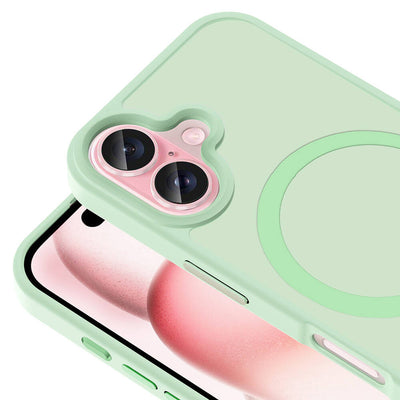 Apple iPhone 16 Kılıf Magsafe Şarj Özellikli Mat Arka Yüzey Zore Sio Kapak Siyah