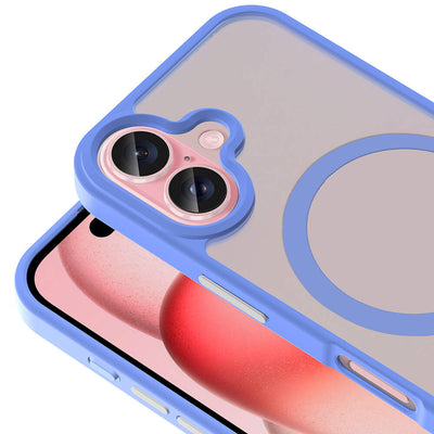 Apple iPhone 16 Kılıf M-safe Şarj Özellikli Mat Arka Yüzey Zore Sio Kapak Rose Brown