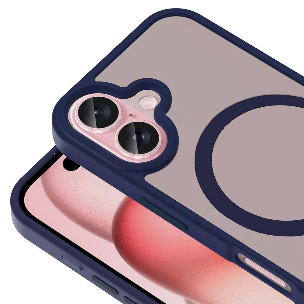 Apple iPhone 16 Kılıf M-safe Şarj Özellikli Mat Arka Yüzey Zore Sio Kapak Rose Gold