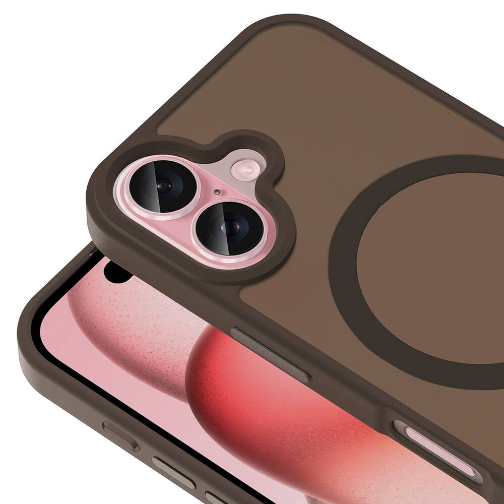 Apple iPhone 16 Kılıf M-safe Şarj Özellikli Mat Arka Yüzey Zore Sio Kapak Siyah