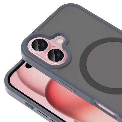 Apple iPhone 16 Kılıf Magsafe Şarj Özellikli Mat Arka Yüzey Zore Sio Kapak Siyah
