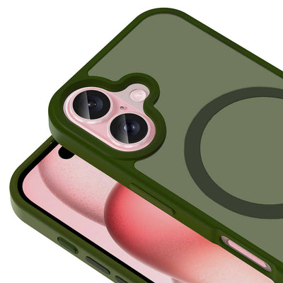 Apple iPhone 16 Kılıf Magsafe Şarj Özellikli Mat Arka Yüzey Zore Sio Kapak Siyah