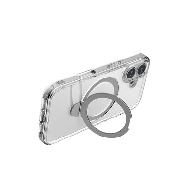 Apple iPhone 16 Kılıf Magsafe Şarj Özellikli Raptic Air Stand Serisi Buzlu Transparan Tasarımlı Standlı Kapak Şeffaf