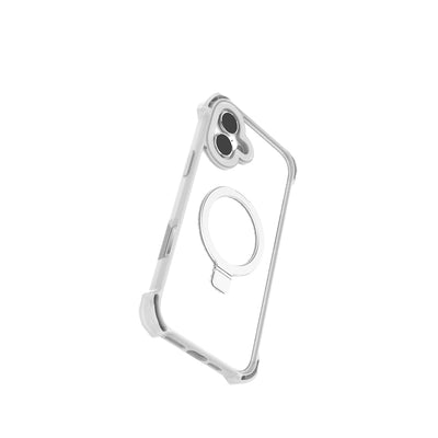 Apple iPhone 16 Kılıf Magsafe Şarj Özellikli Raptic Dual Serisi Şeffaf Standlı Kapak Şeffaf