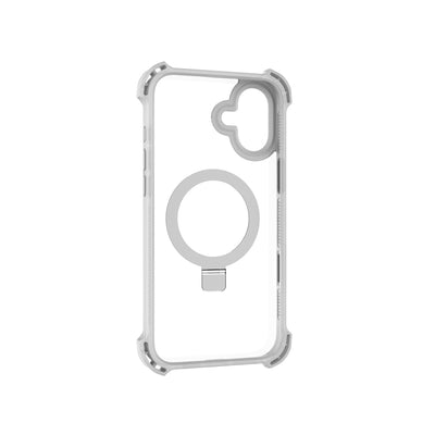 Apple iPhone 16 Kılıf Magsafe Şarj Özellikli Raptic Dual Serisi Şeffaf Standlı Kapak Şeffaf