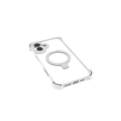 Apple iPhone 16 Kılıf Magsafe Şarj Özellikli Raptic Dual Serisi Şeffaf Standlı Kapak Şeffaf