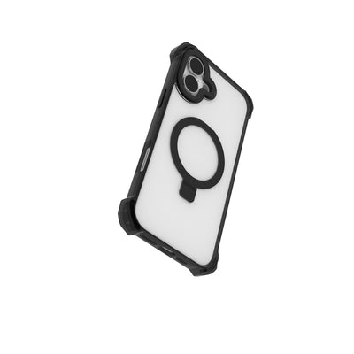 Apple iPhone 16 Kılıf Magsafe Şarj Özellikli Raptic Dual Serisi Şeffaf Standlı Kapak Şeffaf