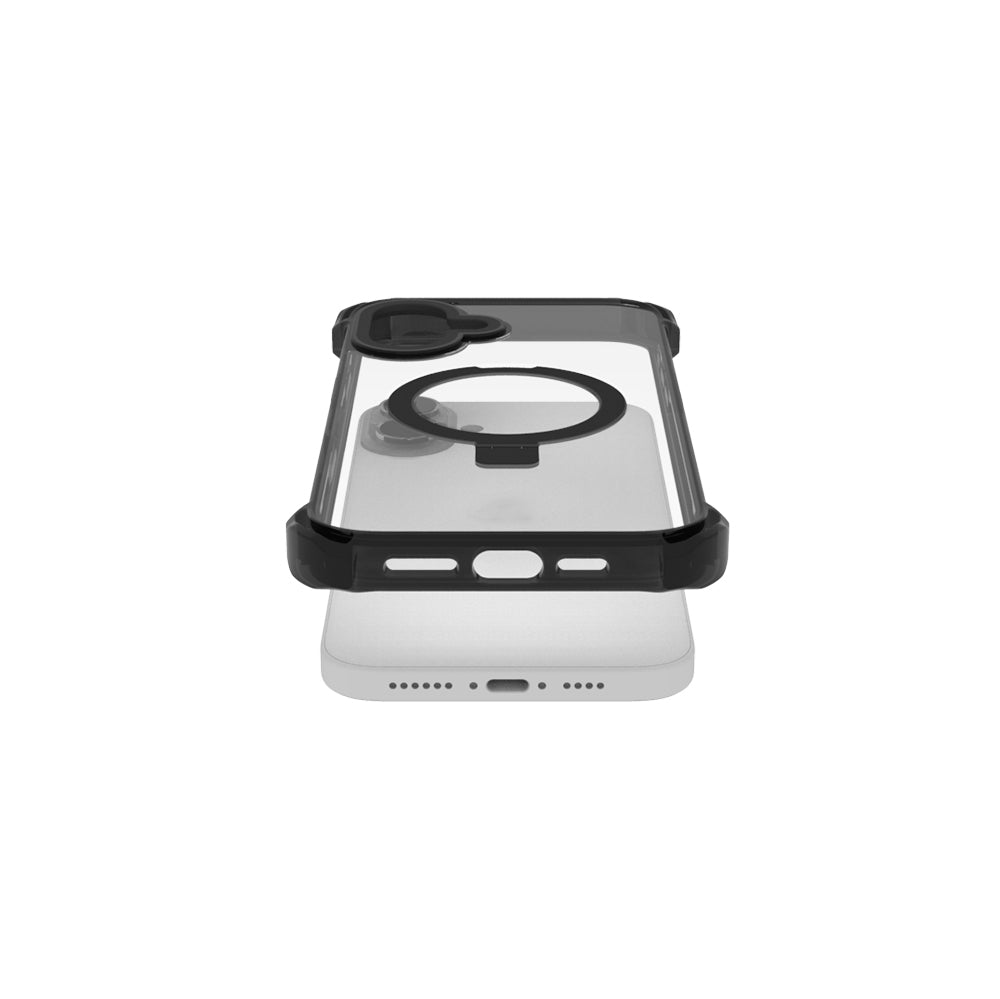 iPhone 16 Kılıf M-safe Şarj Özellikli Raptic Dual Serisi Şeffaf Standlı Kılıf