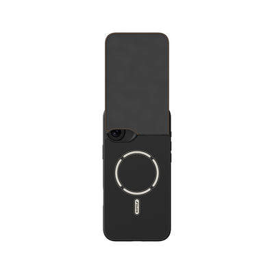 Apple iPhone 16 Kılıf M-safe Şarj Özellikli Raptic Slim Wallet Serisi Deri Görünümlü Kartlıklı Standlı Kapak Siyah