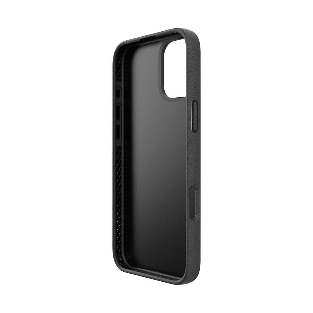 Apple iPhone 16 Kılıf M-safe Şarj Özellikli Raptic Slim Wallet Serisi Deri Görünümlü Kartlıklı Standlı Kapak Siyah