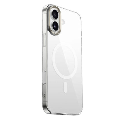 iPhone 16 Kılıf M-safe Şarj Özellikli Şeffaf Cam Arka Yüzey Zore G-Glass Kılıf