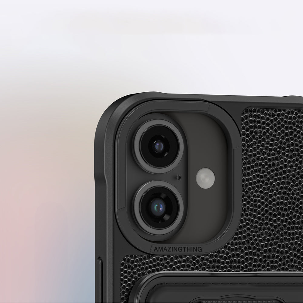 iPhone 16 Kılıf M-safe Şarj Özellikli Standlı Kartlıklı Set Amazingthing Glamour Luxe Serisi Kılıf