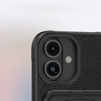 iPhone 16 Kılıf M-safe Şarj Özellikli Standlı Kartlıklı Set Amazingthing Glamour Luxe Serisi Kılıf