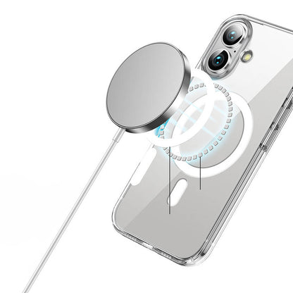 iPhone 16 Kılıf M-safe Şarj Özellikli Transparan Sert PC Wlons Pita Kılıf