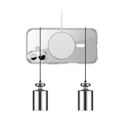 Apple iPhone 16 Kılıf Magsafe Şarj Özellikli Transparan Sert PC Wlons Pita Kapak Şeffaf