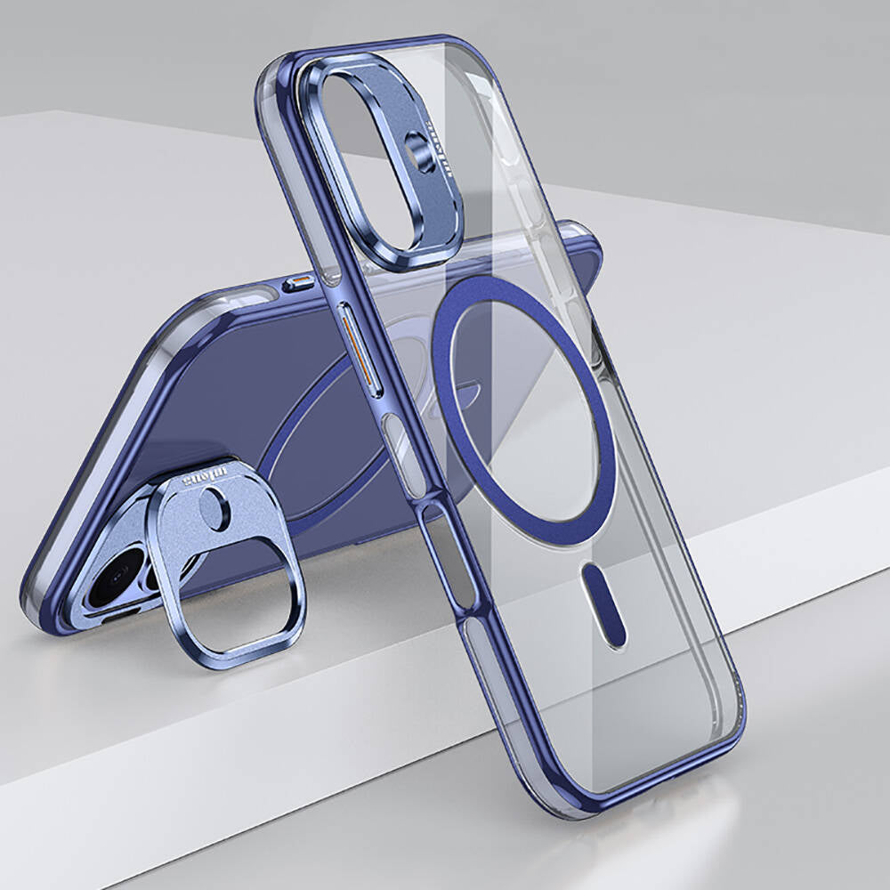 iPhone 16 Kılıf M-safe Şarj Özellikli Wlons Standlı Efsane Kılıf