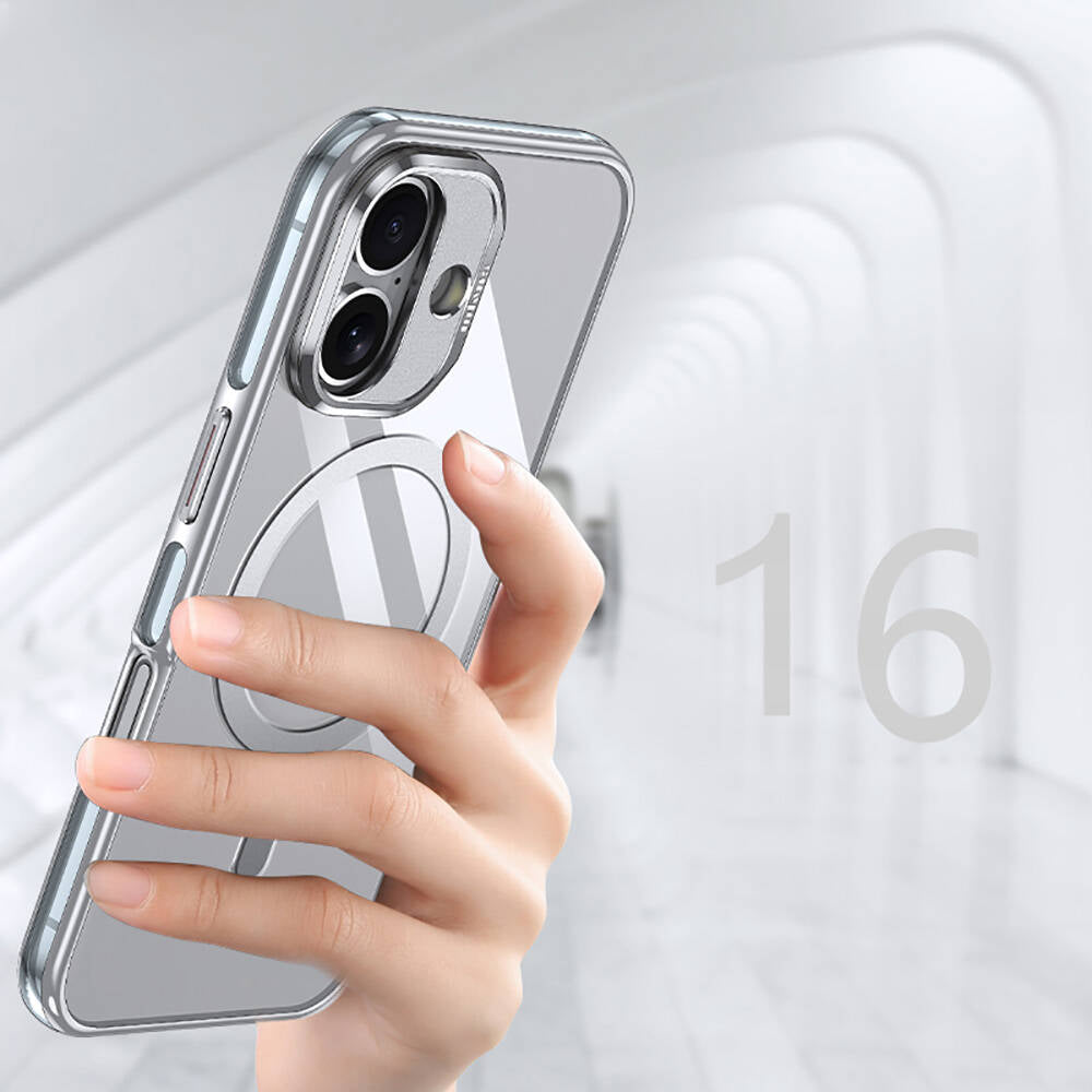 iPhone 16 Kılıf M-safe Şarj Özellikli Wlons Standlı Efsane Kılıf