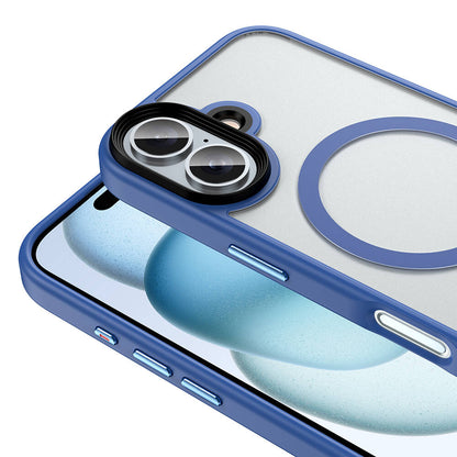 iPhone 16 Kılıf Mat Arka Yüzey Wireless Şarj Özellikli Zore Flet M-safe Kılıf