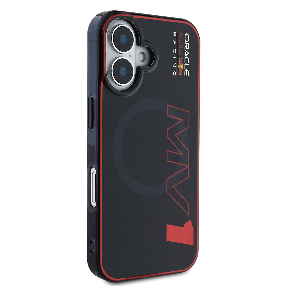 Apple iPhone 16 Kılıf Redbull Orjinal Lisanslı M-safe Şarj Özellikli Çift Katmanlı Sert PC Büyük Boy MV Kapak Lacivert