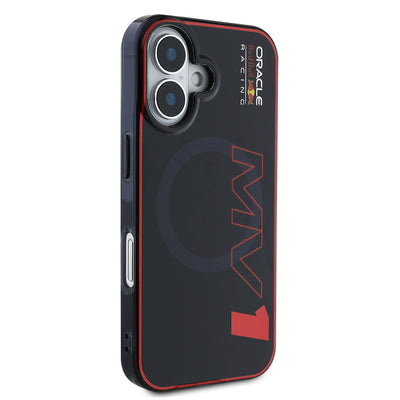 Apple iPhone 16 Kılıf Redbull Orjinal Lisanslı M-safe Şarj Özellikli Çift Katmanlı Sert PC Büyük Boy MV Kapak Lacivert