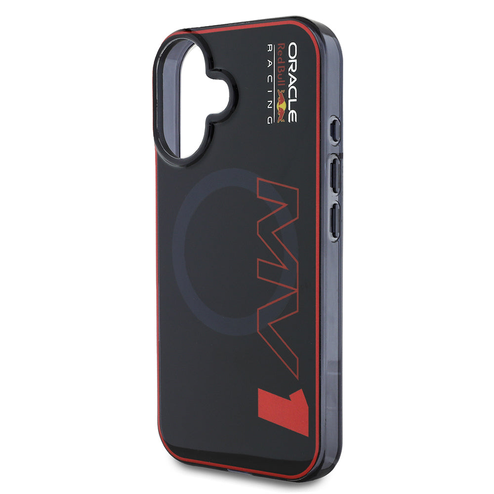 Apple iPhone 16 Kılıf Redbull Orjinal Lisanslı M-safe Şarj Özellikli Çift Katmanlı Sert PC Büyük Boy MV Kapak Lacivert