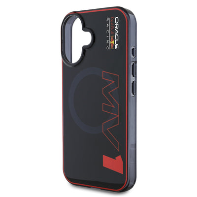 Apple iPhone 16 Kılıf Redbull Orjinal Lisanslı M-safe Şarj Özellikli Çift Katmanlı Sert PC Büyük Boy MV Kapak Lacivert