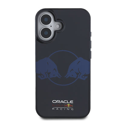 Apple iPhone 16 Kılıf Redbull Orjinal Lisanslı M-safe Şarj Özellikli IML Çift Boğa Baskılı Sert PC  Kapak Lacivert