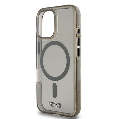 iPhone 16 Kılıf TUMI Orjinal Lisanslı M-safe Şarj Özellikli Airbagli Transparan Kılıf