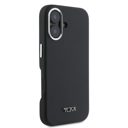 iPhone 16 Kılıf TUMI Orjinal Lisanslı M-safe Şarj Özellikli Metal Yazı Logolu PU Deri Kılıf